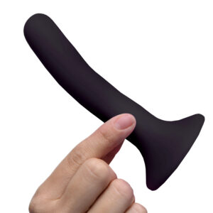 Black Silicone Strap-On Dildo - Small