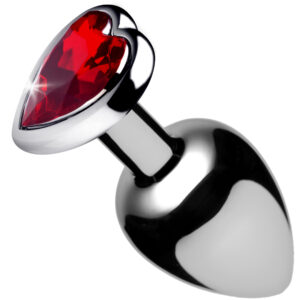 Red Heart Gem Anal Plug- Large