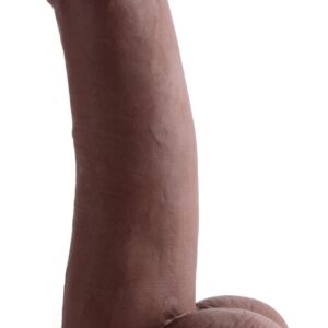 8 Inch Ultra Real Dual Layer Suction Cup Dildo- Dark Skin Tone