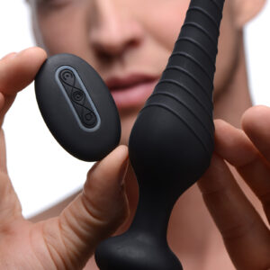 Silicone Vibrating Anal Plug With Remote Control