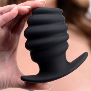 Hive Ass Tunnel Silicone Ribbed Hollow Anal Plug - Large