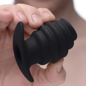 Hive Ass Tunnel Silicone Ribbed Hollow Anal Plug - Small