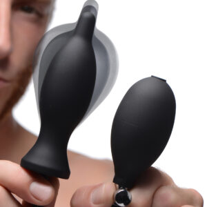 Dark Inflator Silicone Inflatable Anal Plug