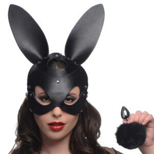 Bunny Tail Anal Plug and Mask Set