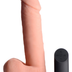 Big Shot Vibrating Remote Control Silicone Dildo with Balls - 8 Inch