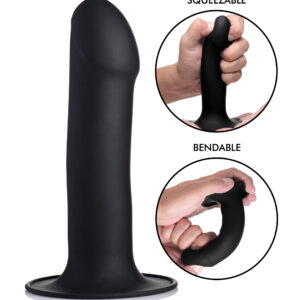 Squeezable Phallic Dildo - Black