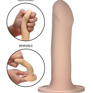 Squeezable Phallic Dildo - Beige