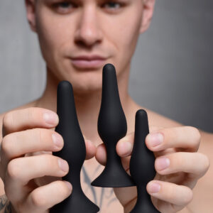 Triple Spire Tapered Silicone Anal Trainer Set