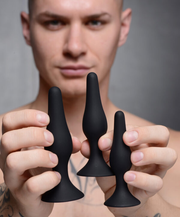 Triple Spire Tapered Silicone Anal Trainer Set