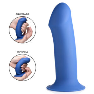 Squeezable Thick Phallic Dildo - Blue