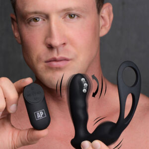 7X P-Strap Milking and Vibrating Prostate Stimulator with Cock and Ball Harness