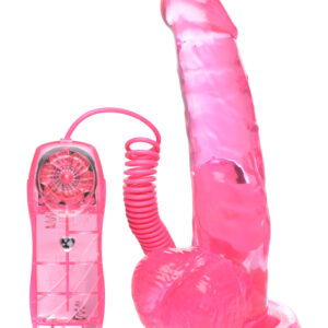 7.5 Inch Suction Cup Vibrating Dildo - Pink