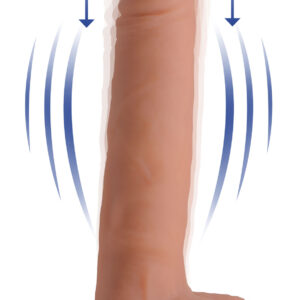 Vibrating & Thrusting Remote Control Silicone Dildo - 9 Inch