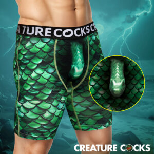 Creature Wear Cockness Monster Lake Creature Boxer Shorts - X-Large