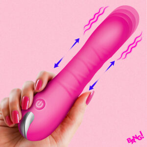 New Thrusting Silicone Dildo - Pink