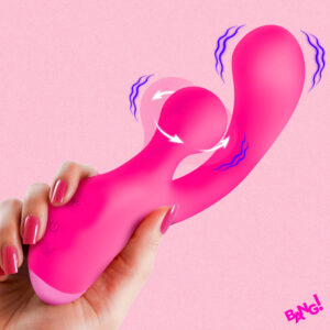 Gyro Rabbit Silicone Vibrator - Pink
