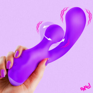 Gyro Rabbit Silicone Vibrator - Purple